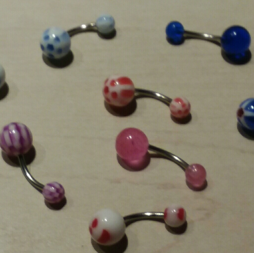 8- new belly rings